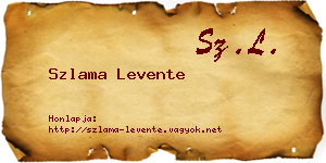 Szlama Levente névjegykártya